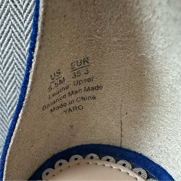 NEW Sam Edelman Yaro Block Heeled Suede Sandals Ankle Strap, Blue, 5.5 - Picture 6 of 6